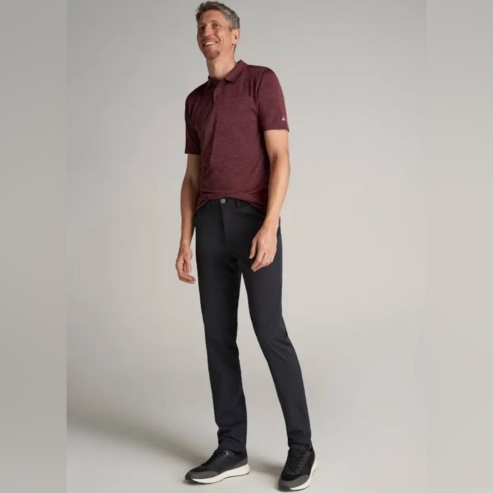 American Tall Men's Black Chinos